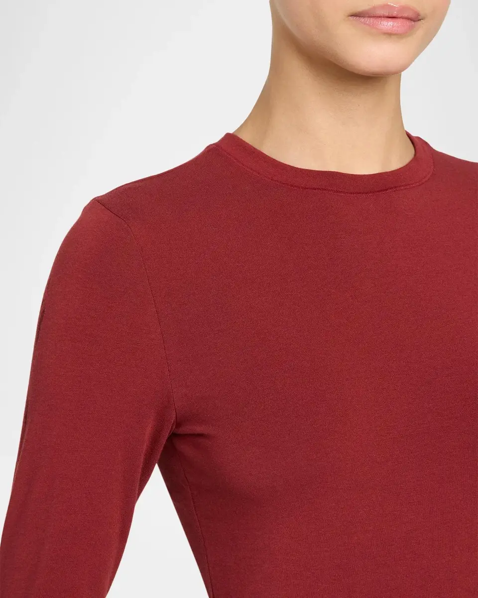 Skims Cotton Jersey Long-Sleeve Crewneck T-Shirt | Thumbnail 5 Skims Cotton Jersey Long-Sleeve Crewneck T-Shirt | Thumbnail 5