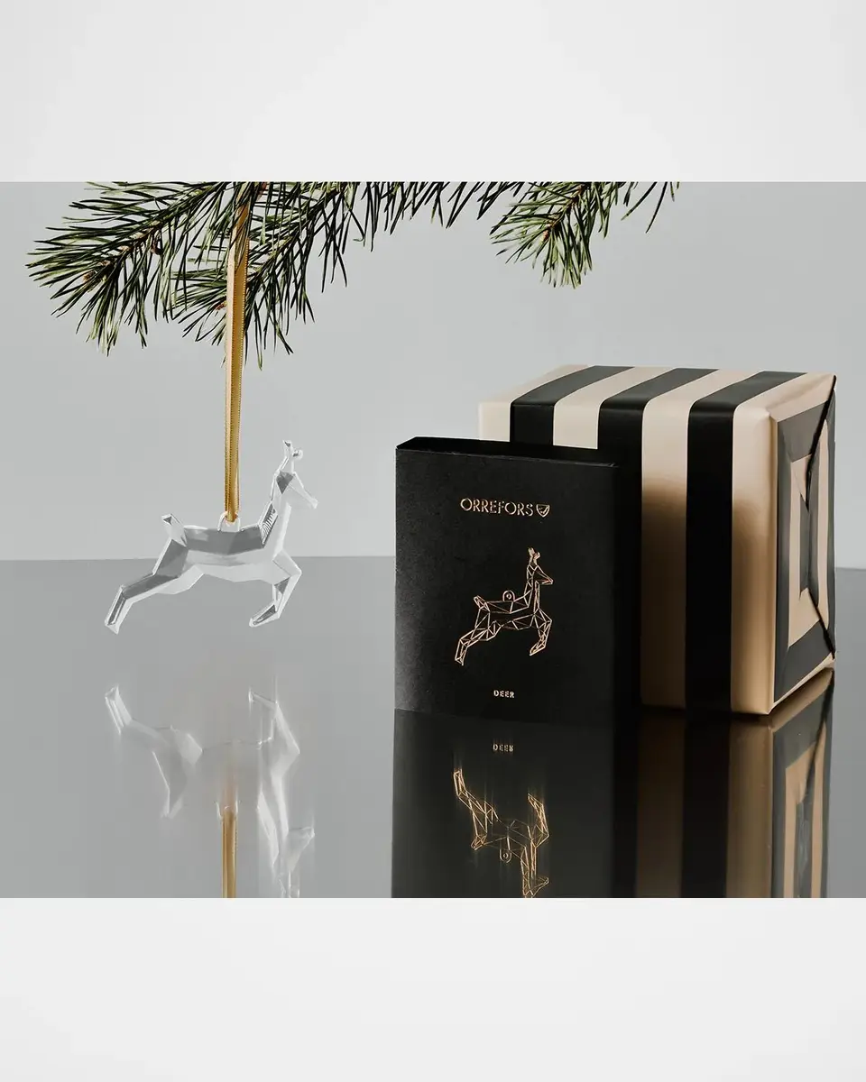 Orrefors Scandinavian Forest Deer Glass Ornament | Thumbnail 3 Orrefors Scandinavian Forest Deer Glass Ornament | Thumbnail 3