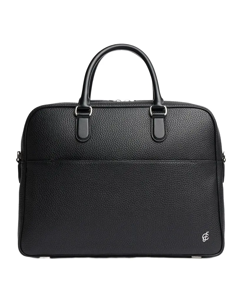 Carl Friedrik Dunloe Textured Leather Briefcase