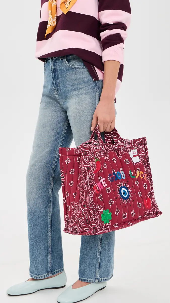 CALL IT BY YOUR NAME Medium Quilted Cotton Tote | Thumbnail 3 CALL IT BY YOUR NAME Medium Quilted Cotton Tote | Thumbnail 3