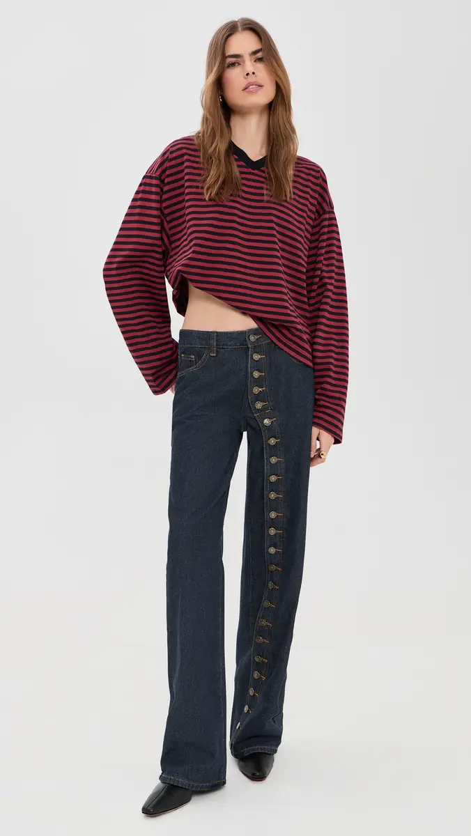 LIONESS Bloom V Neck Long Sleeve Tee | Thumbnail 5 LIONESS Bloom V Neck Long Sleeve Tee | Thumbnail 5
