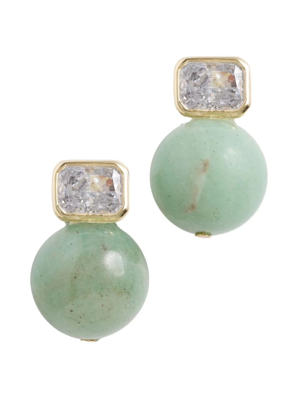 Shashi Emerald Baguette Gemstone Earrings