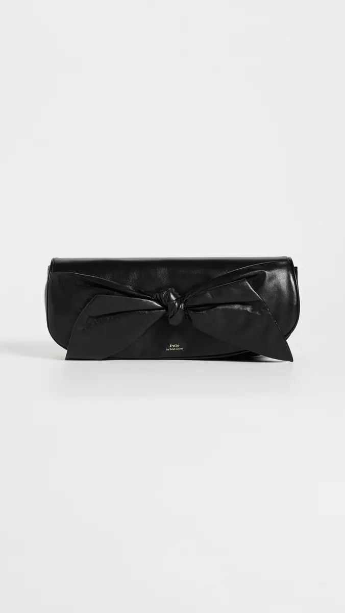 Polo Ralph Lauren Nappa Leather Bellport Flap Bow Medium Clutch | Thumbnail 2 Polo Ralph Lauren Nappa Leather Bellport Flap Bow Medium Clutch | Thumbnail 2