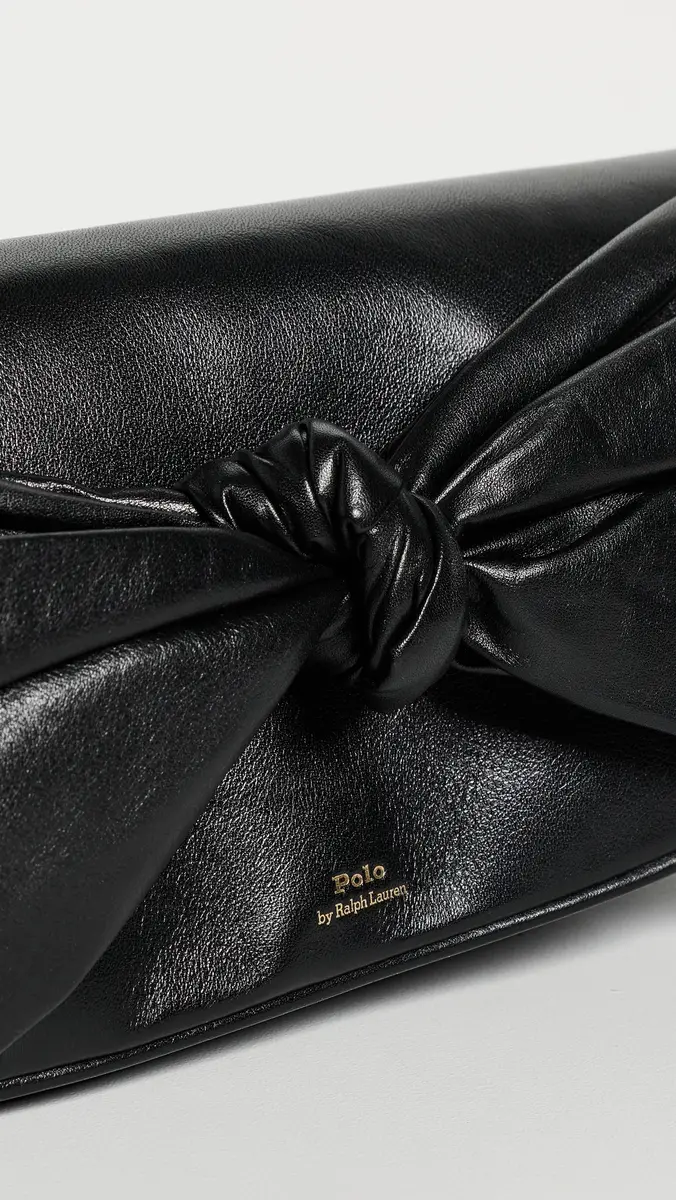 Polo Ralph Lauren Nappa Leather Bellport Flap Bow Medium Clutch | Thumbnail 5 Polo Ralph Lauren Nappa Leather Bellport Flap Bow Medium Clutch | Thumbnail 5
