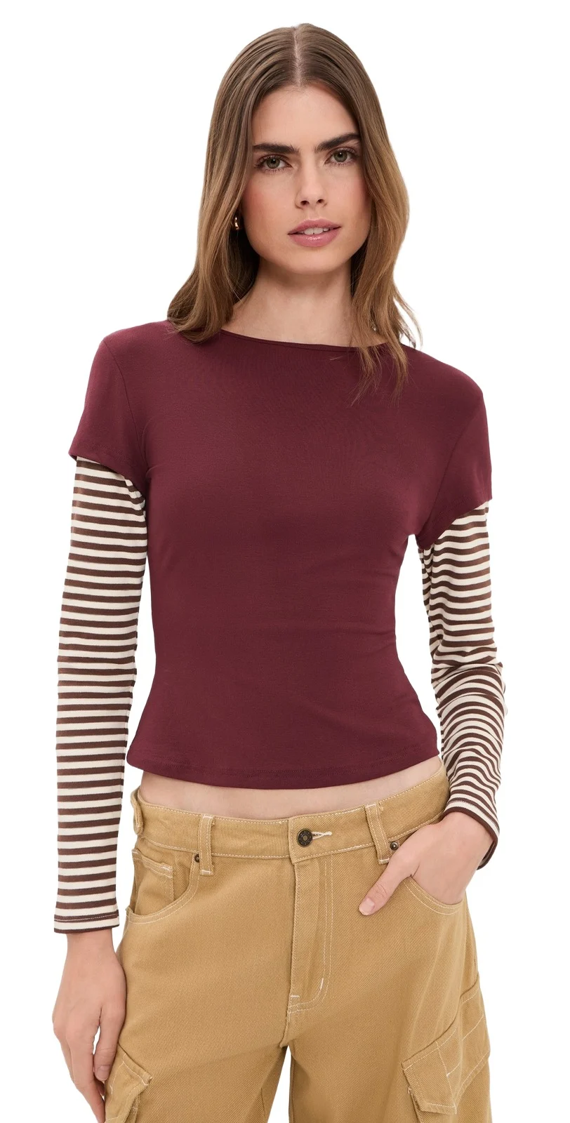 LIONESS Bloom Layered Long Sleeve Tee