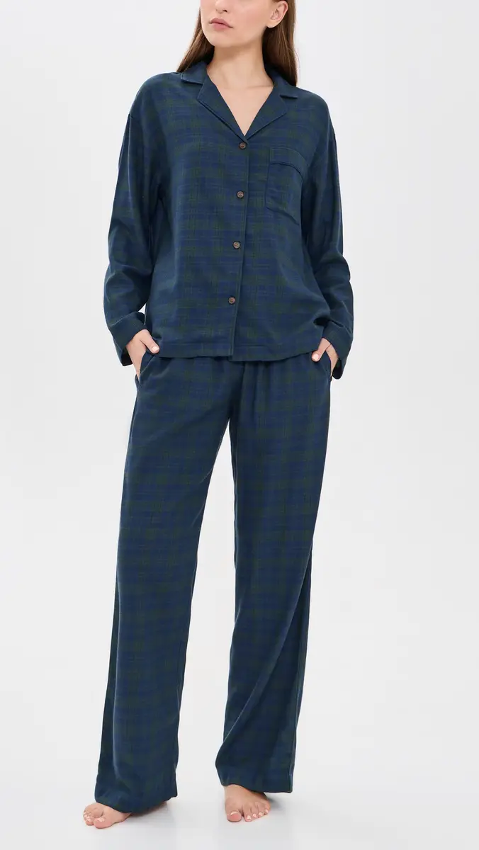 Eberjey Flannel Pajama Set | Thumbnail 2 Eberjey Flannel Pajama Set | Thumbnail 2