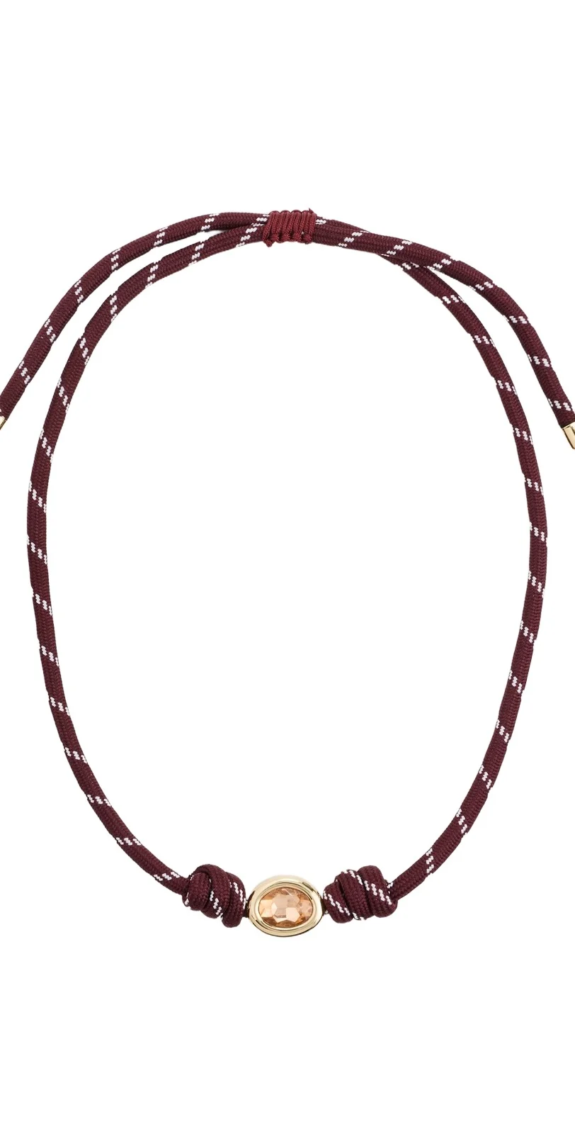 Burdundy Paracord Stone Necklace