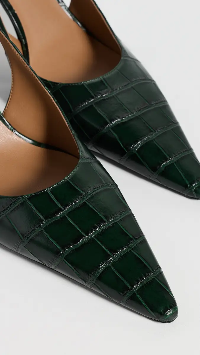 Stella McCartney Croc-Embossed Faux Leather Cone-Heel Slingback Pumps | Thumbnail 6 Stella McCartney Croc-Embossed Faux Leather Cone-Heel Slingback Pumps | Thumbnail 6