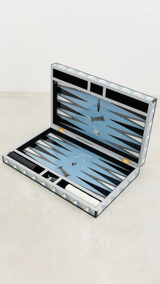 Jonathan Adler Soleil Backgammon Set Blue | Thumbnail 3 Jonathan Adler Soleil Backgammon Set Blue | Thumbnail 3