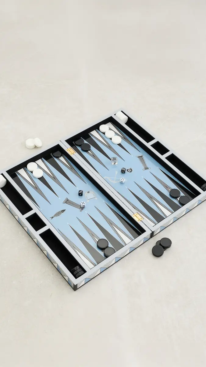 Jonathan Adler Soleil Backgammon Set Blue | Thumbnail 4 Jonathan Adler Soleil Backgammon Set Blue | Thumbnail 4