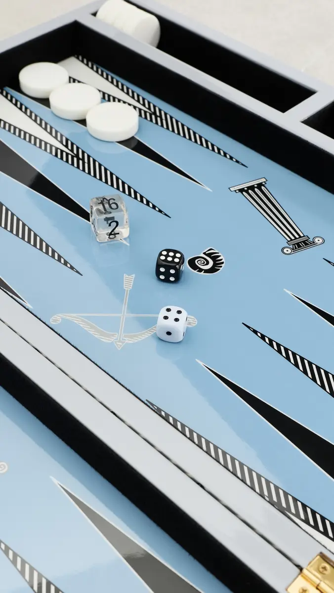 Jonathan Adler Soleil Backgammon Set Blue | Thumbnail 5 Jonathan Adler Soleil Backgammon Set Blue | Thumbnail 5