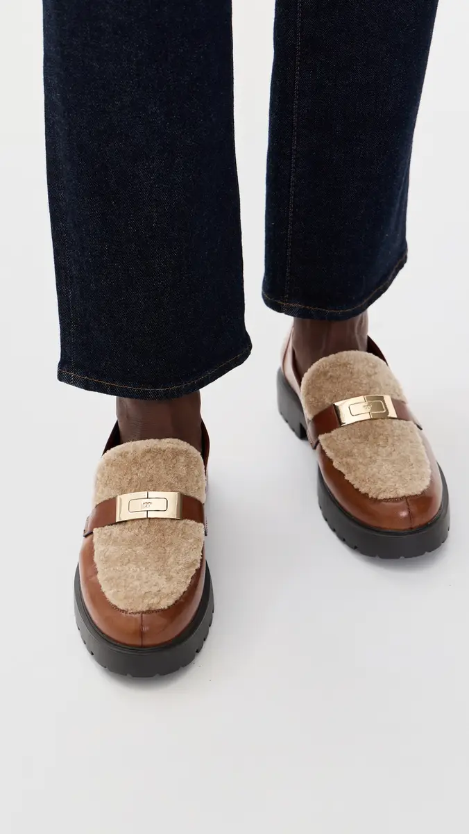 Tory Burch Leelee Shearling Lug Loafers | Thumbnail 3