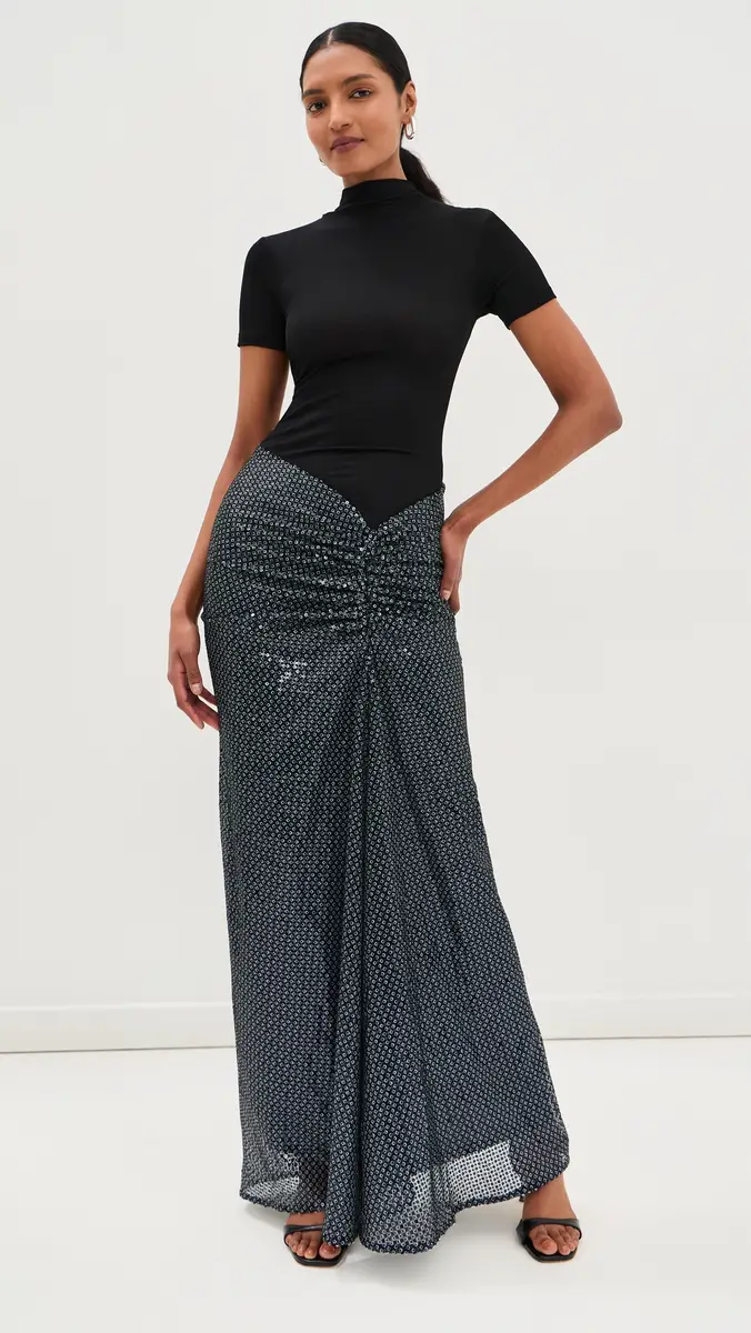 Christopher Esber Opaline Sequin Fusion Ruched Tee Gown | Thumbnail 2 Christopher Esber Opaline Sequin Fusion Ruched Tee Gown | Thumbnail 2