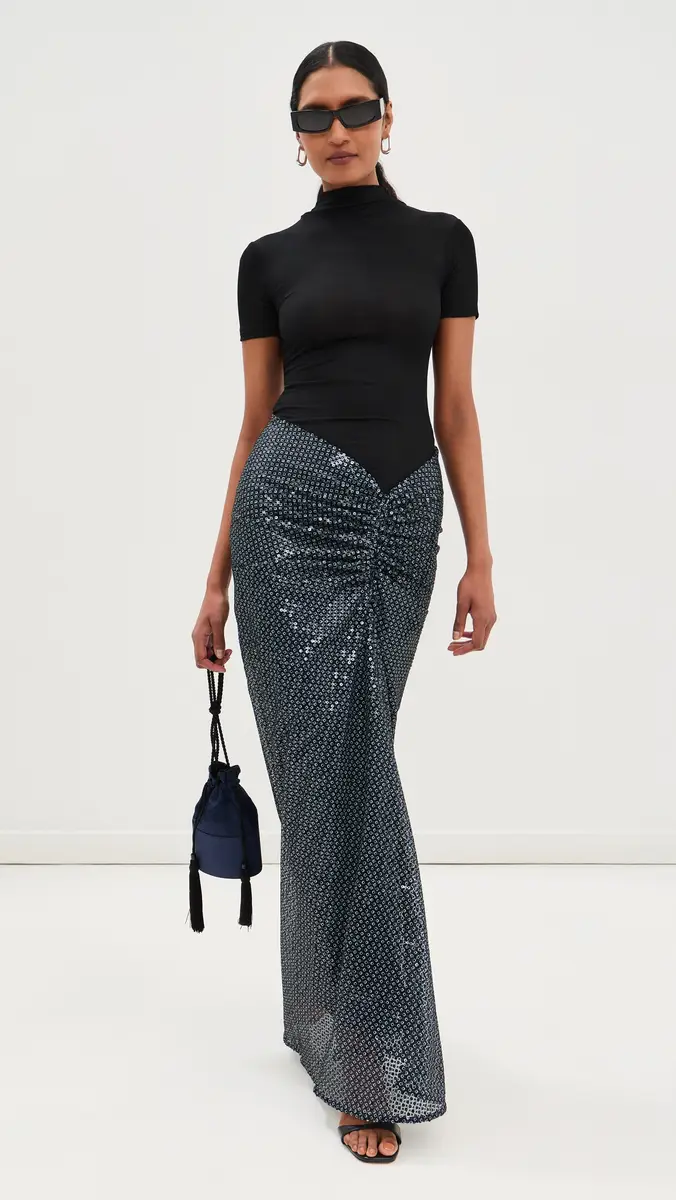 Christopher Esber Opaline Sequin Fusion Ruched Tee Gown | Thumbnail 5 Christopher Esber Opaline Sequin Fusion Ruched Tee Gown | Thumbnail 5