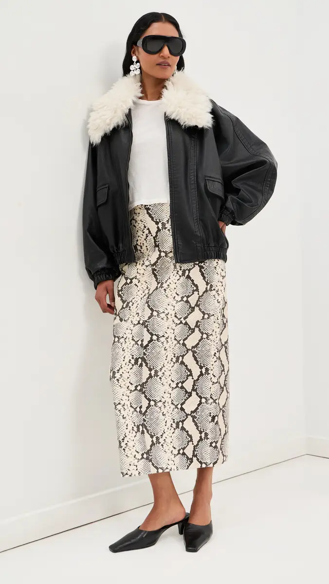 RÓHE High Waist Snakeskin Skirt | Thumbnail 5 RÓHE High Waist Snakeskin Skirt | Thumbnail 5