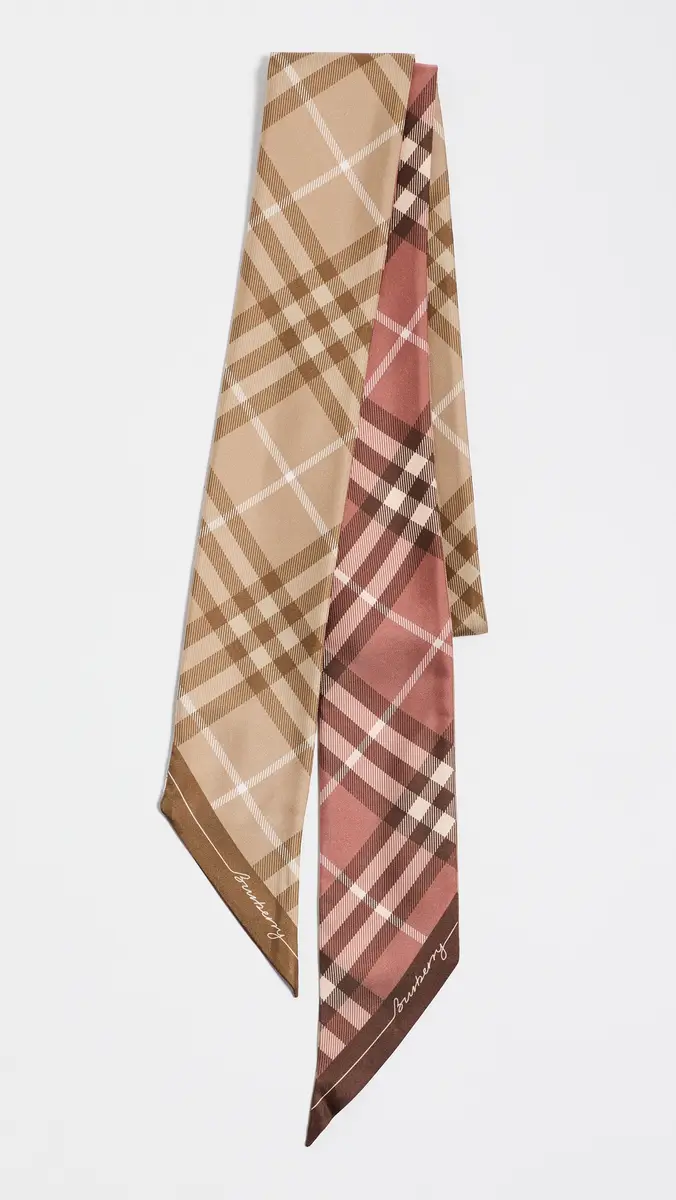 Burberry Skinny Check Silk Scarf | Thumbnail 5 Burberry Skinny Check Silk Scarf | Thumbnail 5
