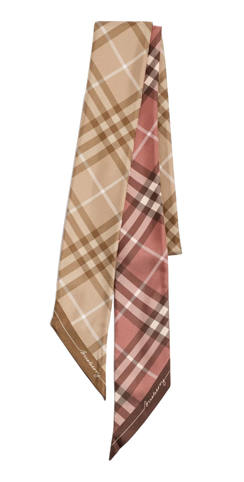 Burberry Skinny Check Silk Scarf