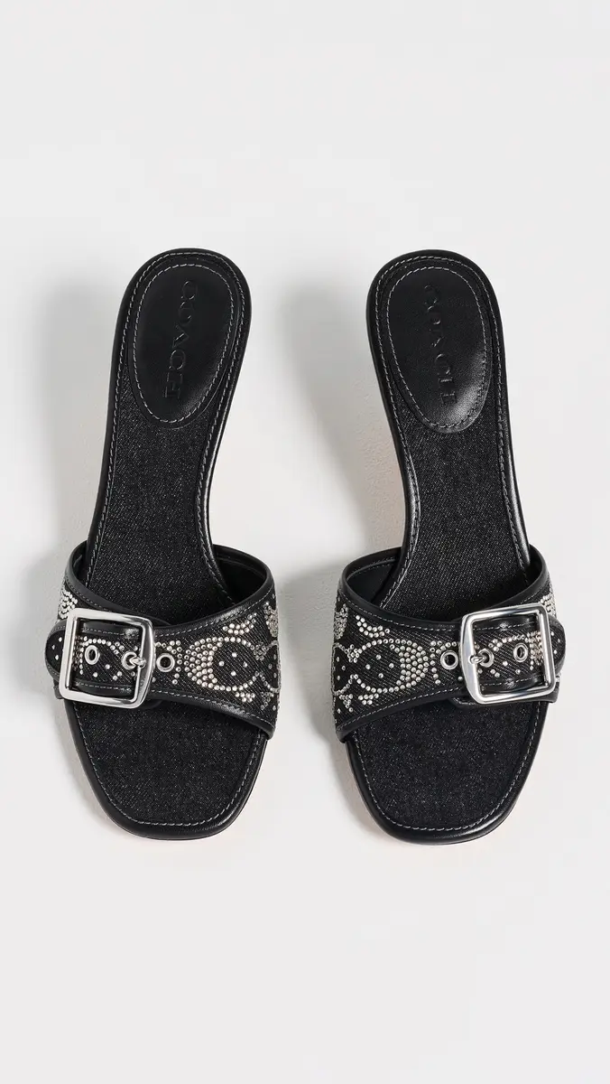 Coach Margot Distressed Crystal Signature Sandals | Thumbnail 5