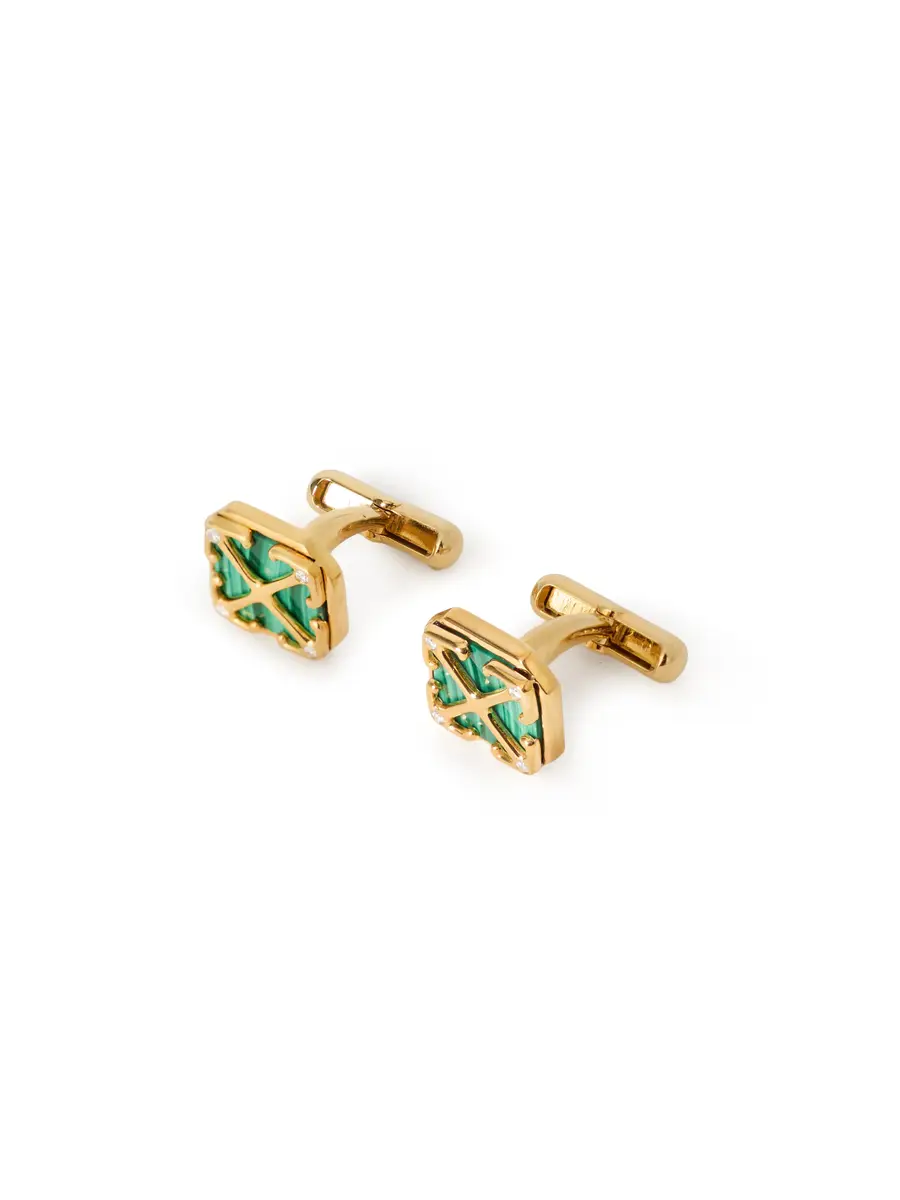 Off-White Arrow Malachite Cufflinks | Thumbnail 3 Off-White Arrow Malachite Cufflinks | Thumbnail 3