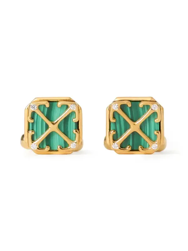 Off-White Arrow Malachite Cufflinks