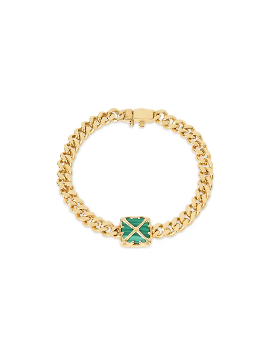 Off-White Arrow Malachite Curb Chain Bracelet | Thumbnail 2