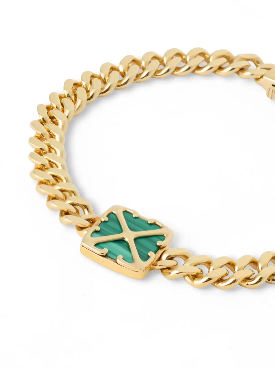 Off-White Arrow Malachite Curb Chain Bracelet | Thumbnail 3