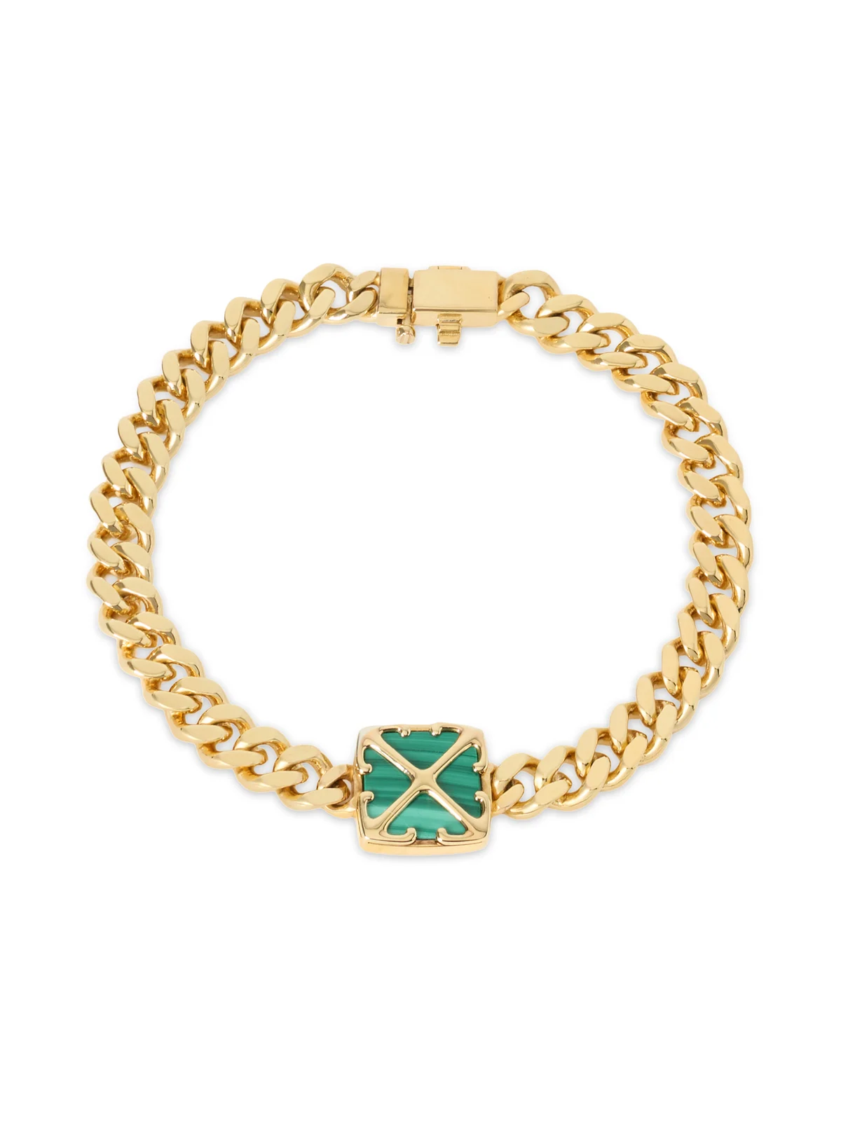 Arrow Malachite Curb Chain Bracelet Arrow Malachite Curb Chain Bracelet