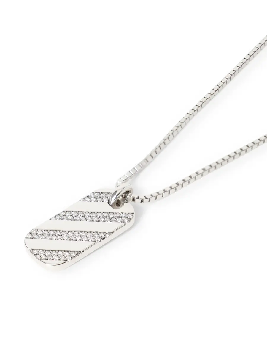 Off-White Diag Diamond Dog Tag Necklace | Thumbnail 2