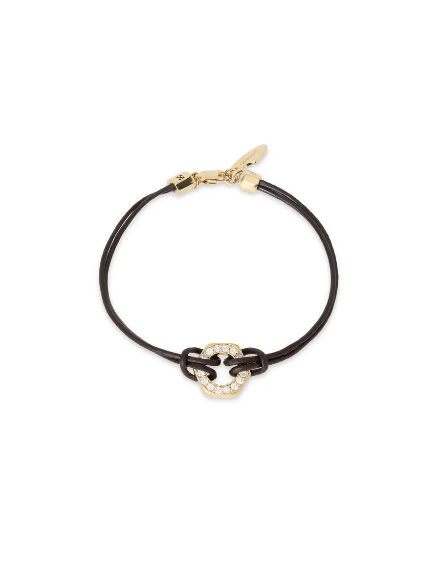Off-White Diamond Leather Cord Bracelet | Thumbnail 2 Off-White Diamond Leather Cord Bracelet | Thumbnail 2
