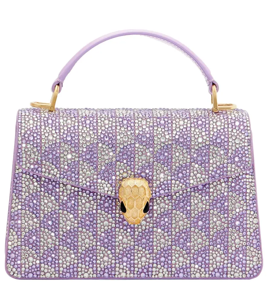 BVLGARI Serpenti Forever Mini leather top-handle bag