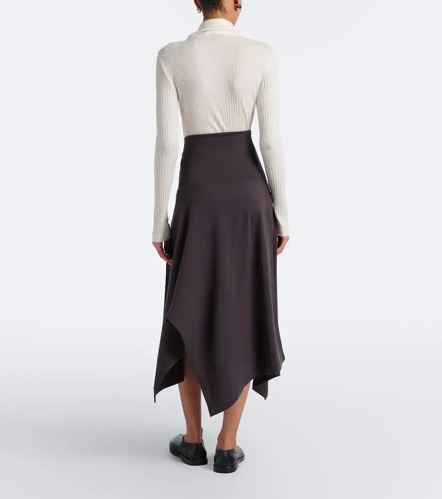 Lemaire Asymmetric wool-blend midi skirt | Thumbnail 4