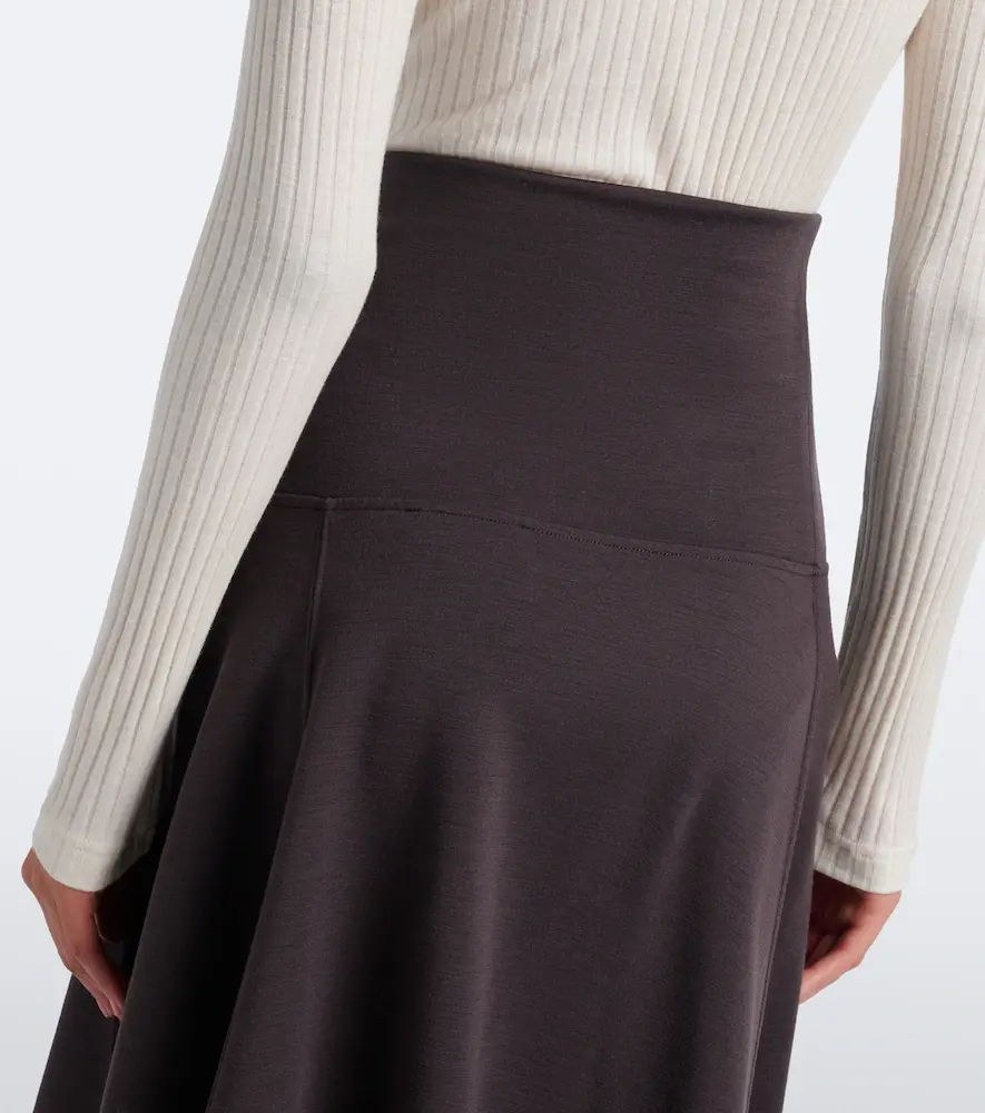 Lemaire Asymmetric wool-blend midi skirt | Thumbnail 5