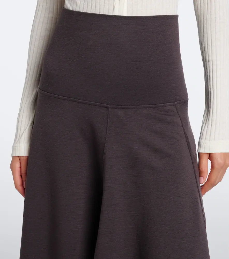 Lemaire Asymmetric wool-blend midi skirt | Thumbnail 6
