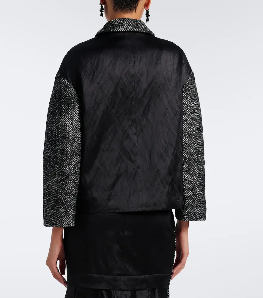 Erdem Cropped embroidered wool-blend jacket | Thumbnail 4 Erdem Cropped embroidered wool-blend jacket | Thumbnail 4