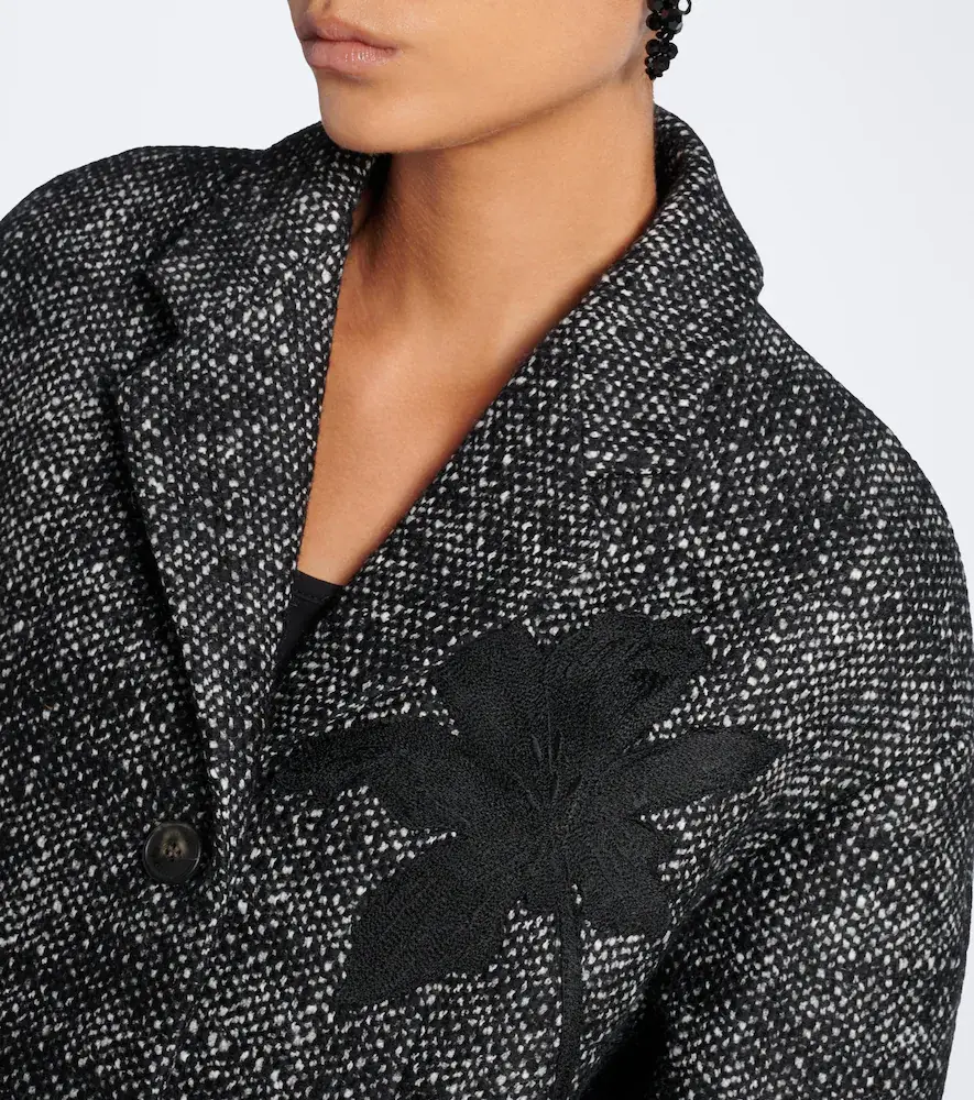 Erdem Cropped embroidered wool-blend jacket | Thumbnail 5 Erdem Cropped embroidered wool-blend jacket | Thumbnail 5