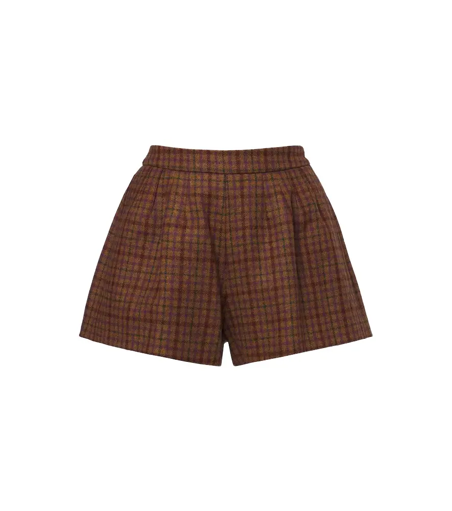 Blazé Milano Blazé Milano Tinker checked virgin wool shorts