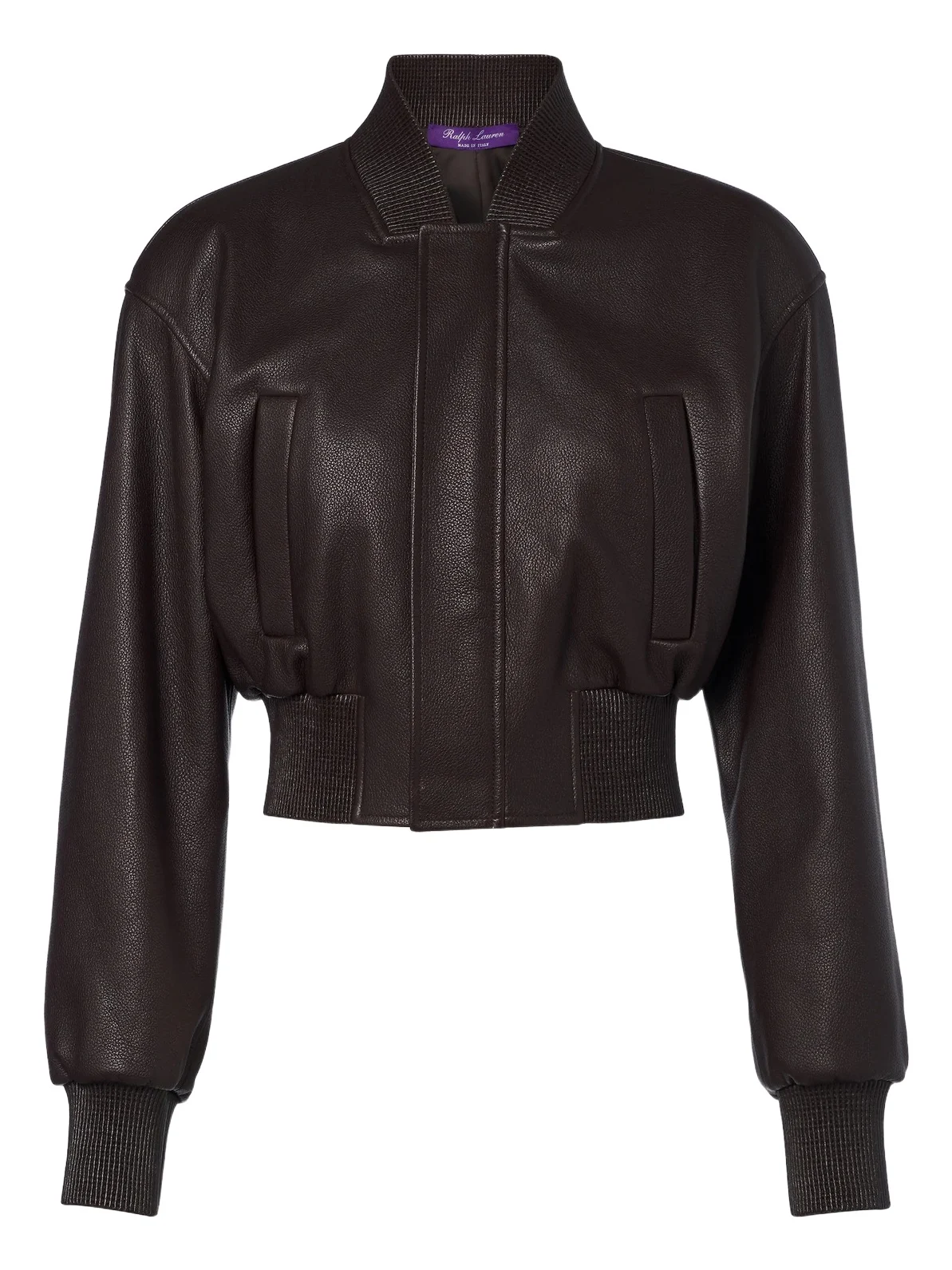 Noland cropped leather bomber jacket Noland cropped leather bomber jacket
