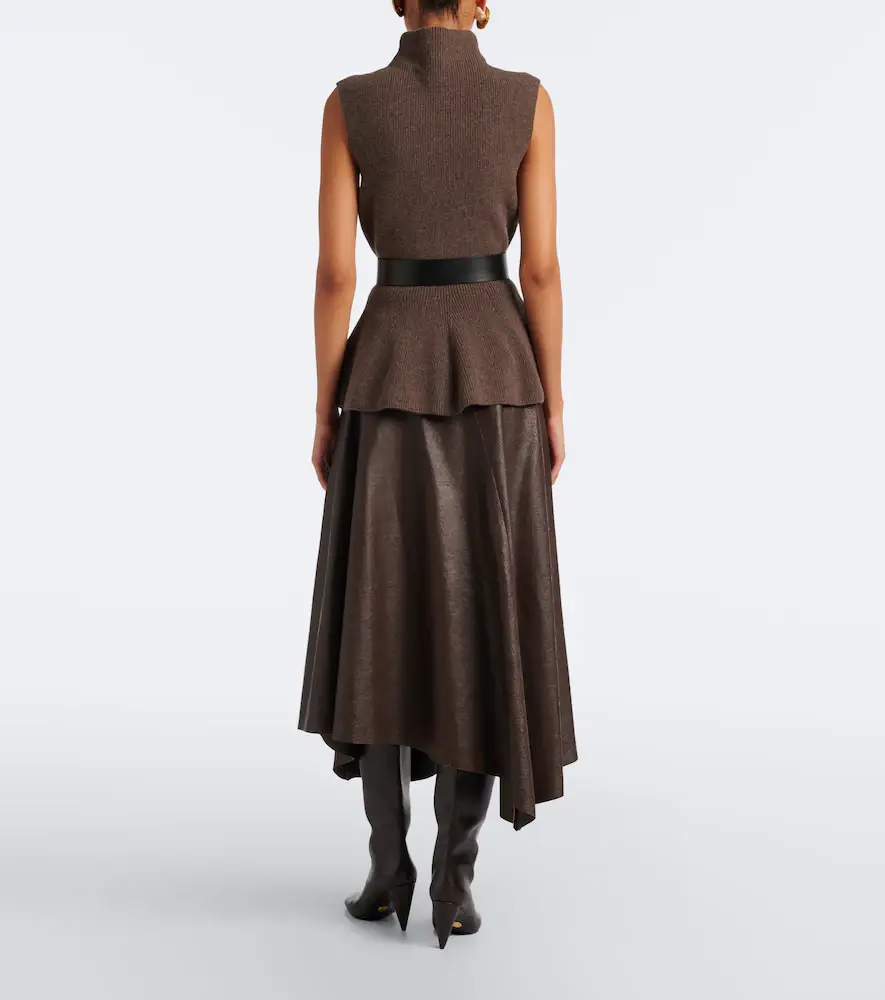 Ralph Lauren Collection Cecilie asymmetric leather midi skirt | Thumbnail 3 Ralph Lauren Collection Cecilie asymmetric leather midi skirt | Thumbnail 3