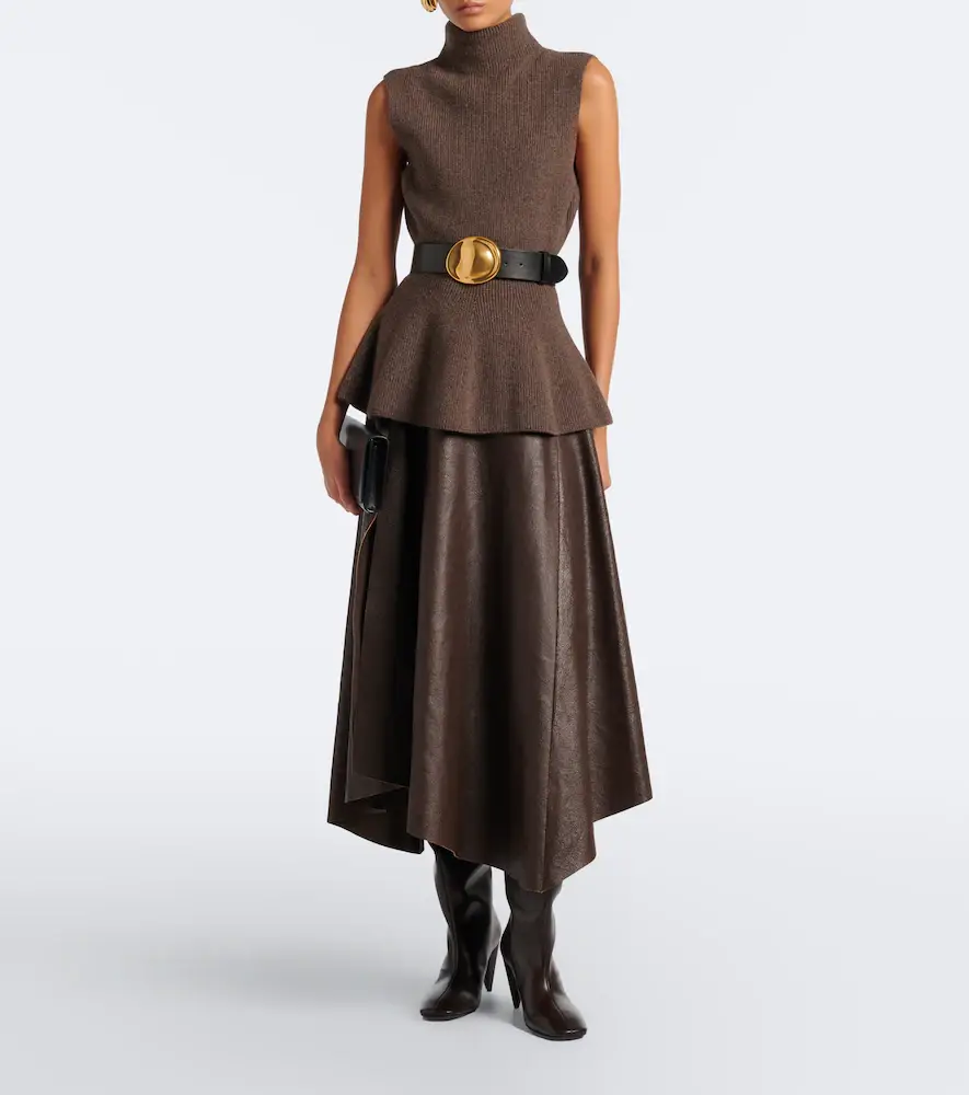 Ralph Lauren Collection Cecilie asymmetric leather midi skirt | Thumbnail 4 Ralph Lauren Collection Cecilie asymmetric leather midi skirt | Thumbnail 4