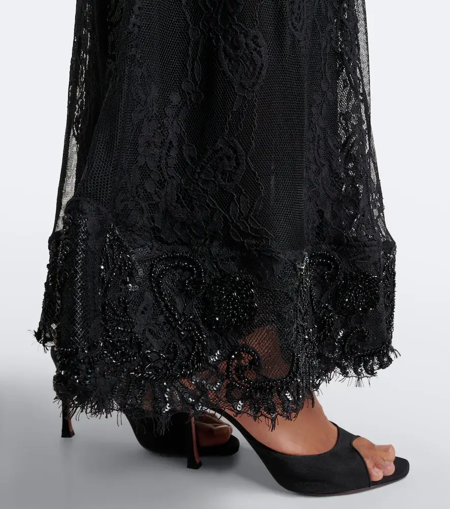 BLUMARINE Embellished off-shoulder lace gown | Thumbnail 4
