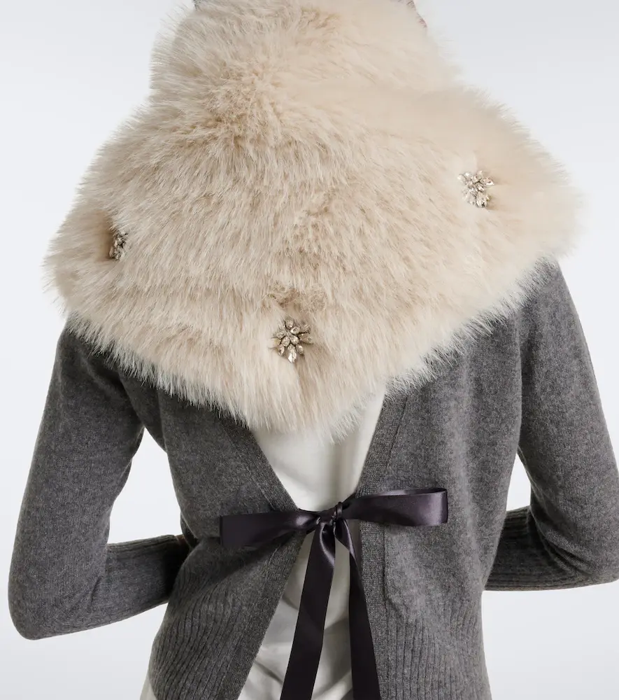 Simone Rocha Crystal-embellished scarf | Thumbnail 4