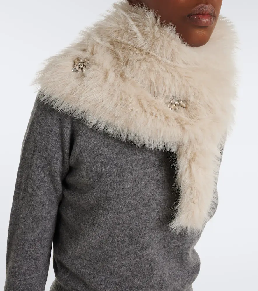Simone Rocha Crystal-embellished scarf | Thumbnail 5