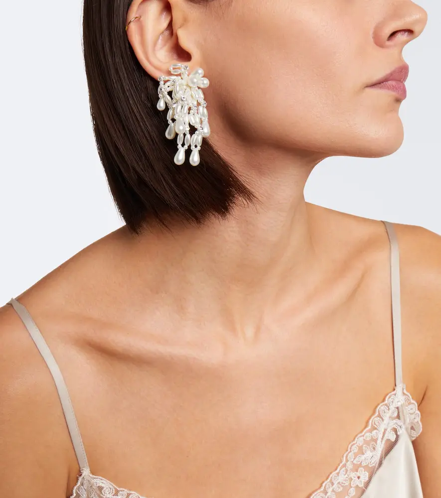 Simone Rocha Crystal-embellished drop earrings | Thumbnail 5
