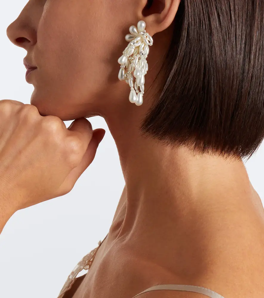 Simone Rocha Crystal-embellished drop earrings | Thumbnail 6