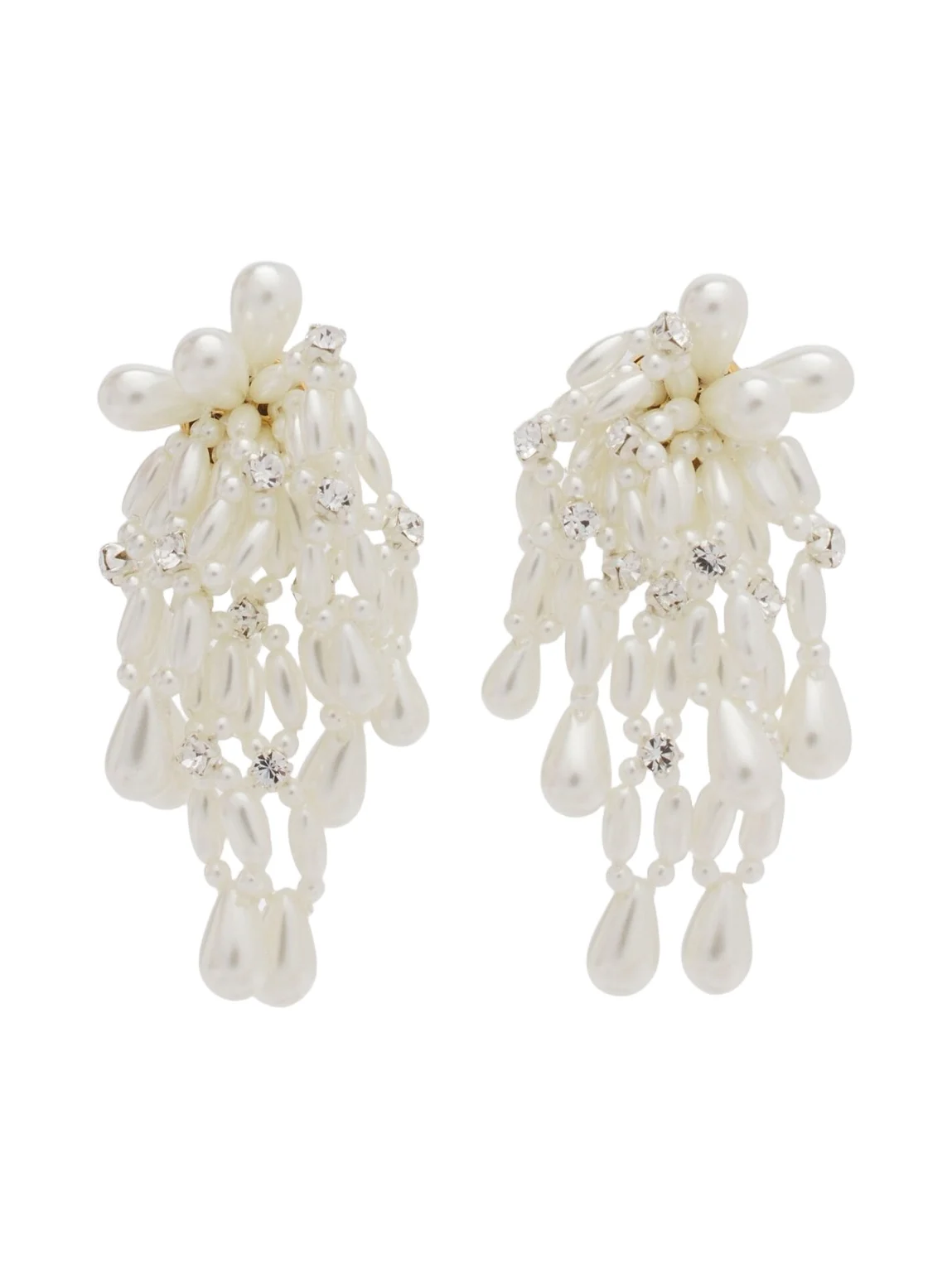 Crystal-embellished drop earrings