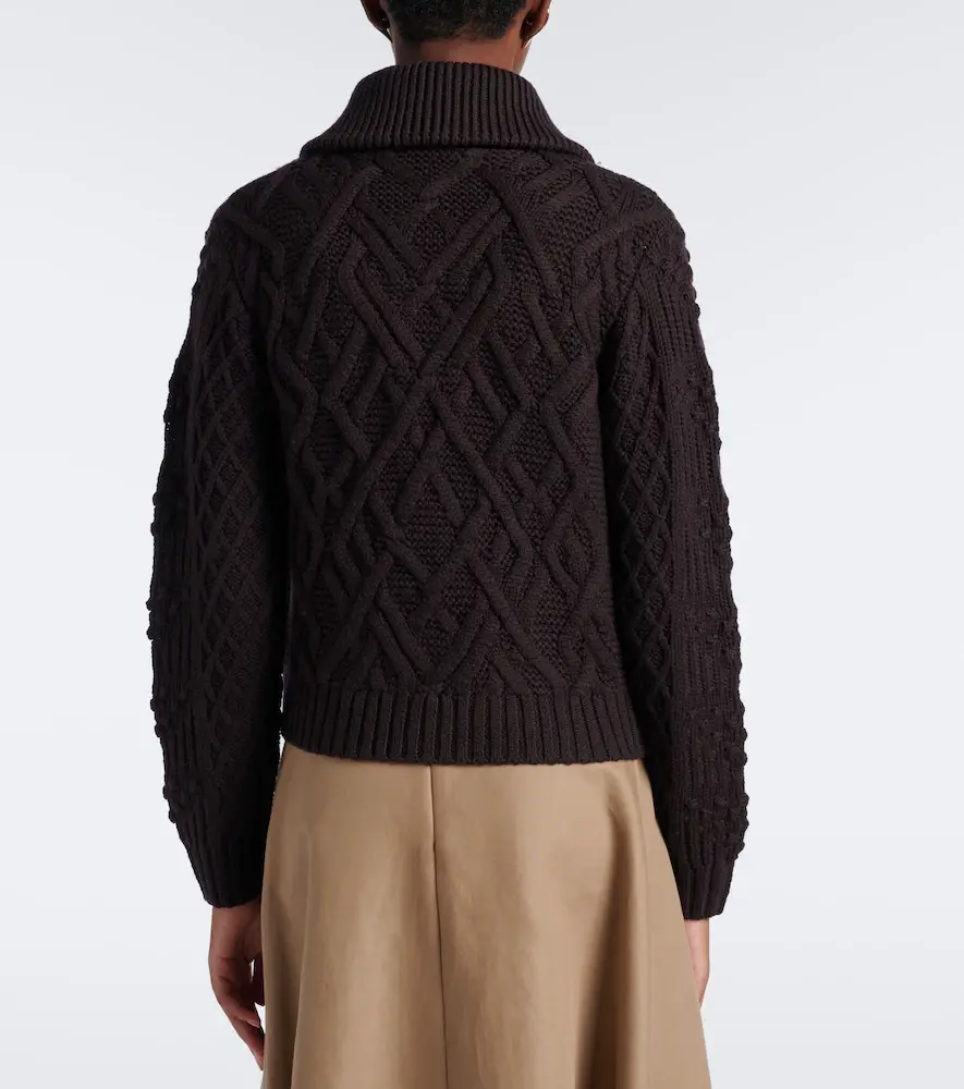 Emilia Wickstead Brinkley cable-knit wool cardigan | Thumbnail 3 Emilia Wickstead Brinkley cable-knit wool cardigan | Thumbnail 3