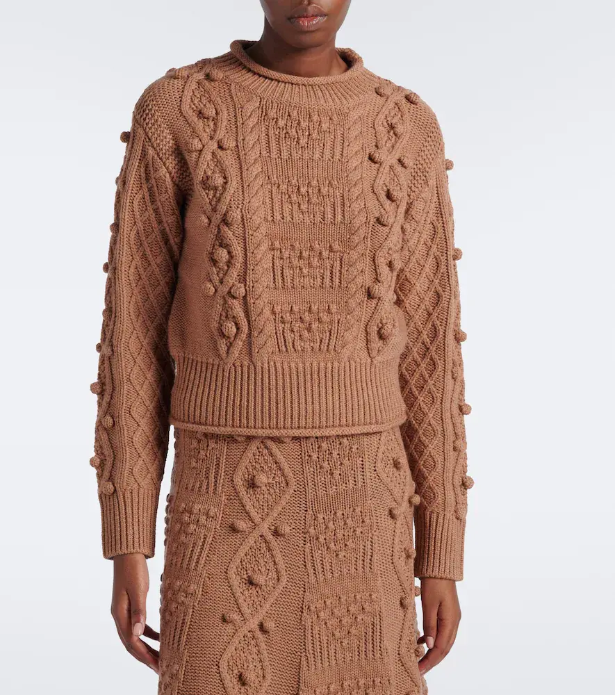 Emilia Wickstead Milo cable-knit wool sweater | Thumbnail 4