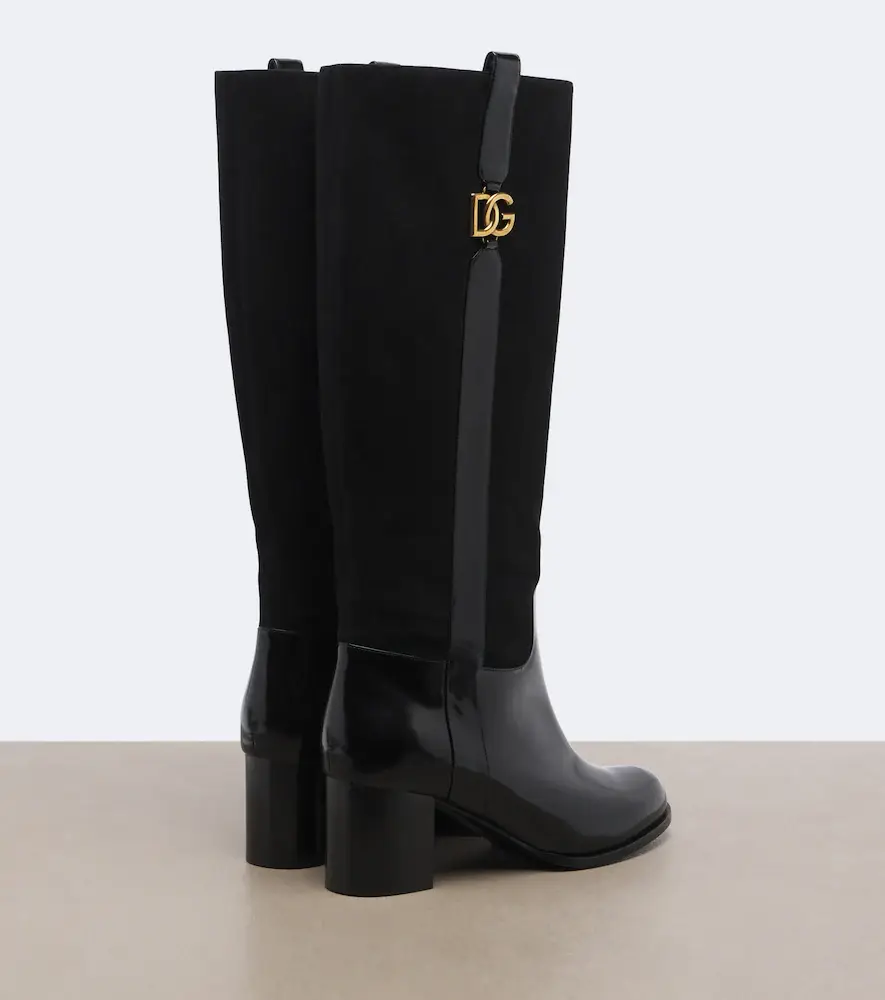 Dolce & Gabbana DG leather and suede knee-high boots | Thumbnail 3 Dolce & Gabbana DG leather and suede knee-high boots | Thumbnail 3