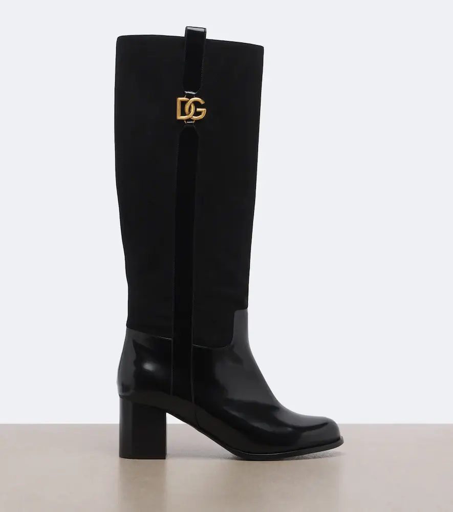 Dolce & Gabbana DG leather and suede knee-high boots | Thumbnail 4 Dolce & Gabbana DG leather and suede knee-high boots | Thumbnail 4