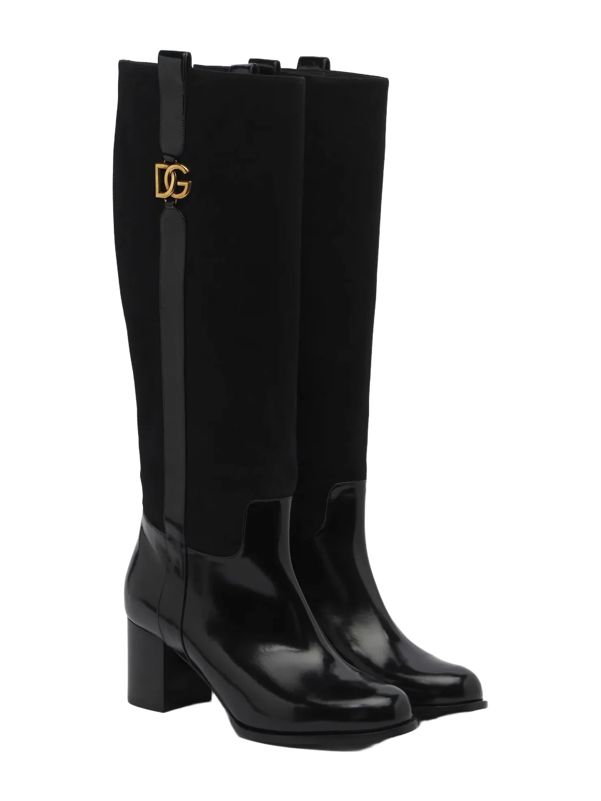 DG leather and suede knee-high boots DG leather and suede knee-high boots